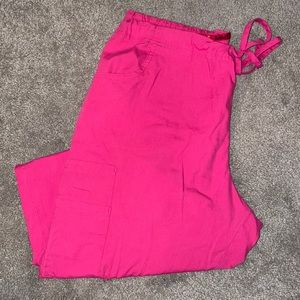 Dickies Mid Rise Drawstring Cargo Pants Hot Pink